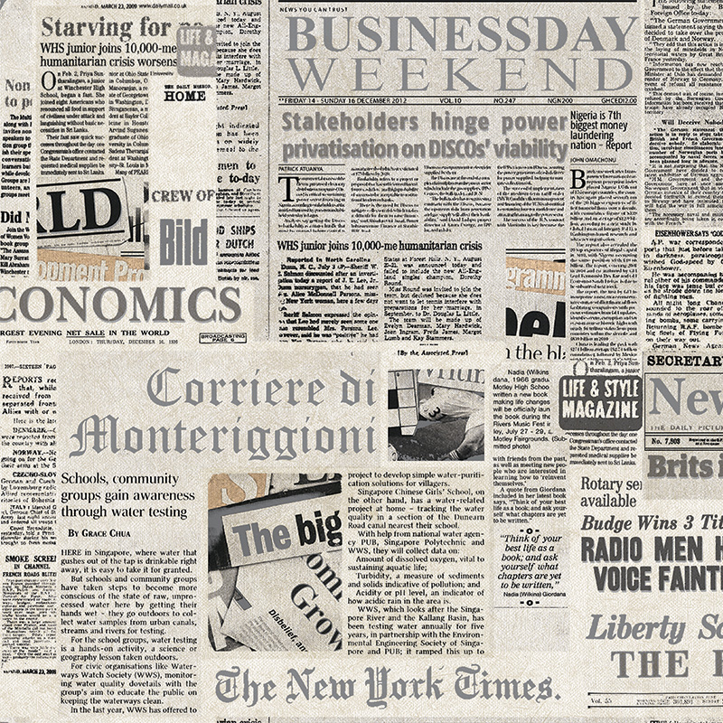 PAPEL DE PAREDE OLD NEWSPAPER