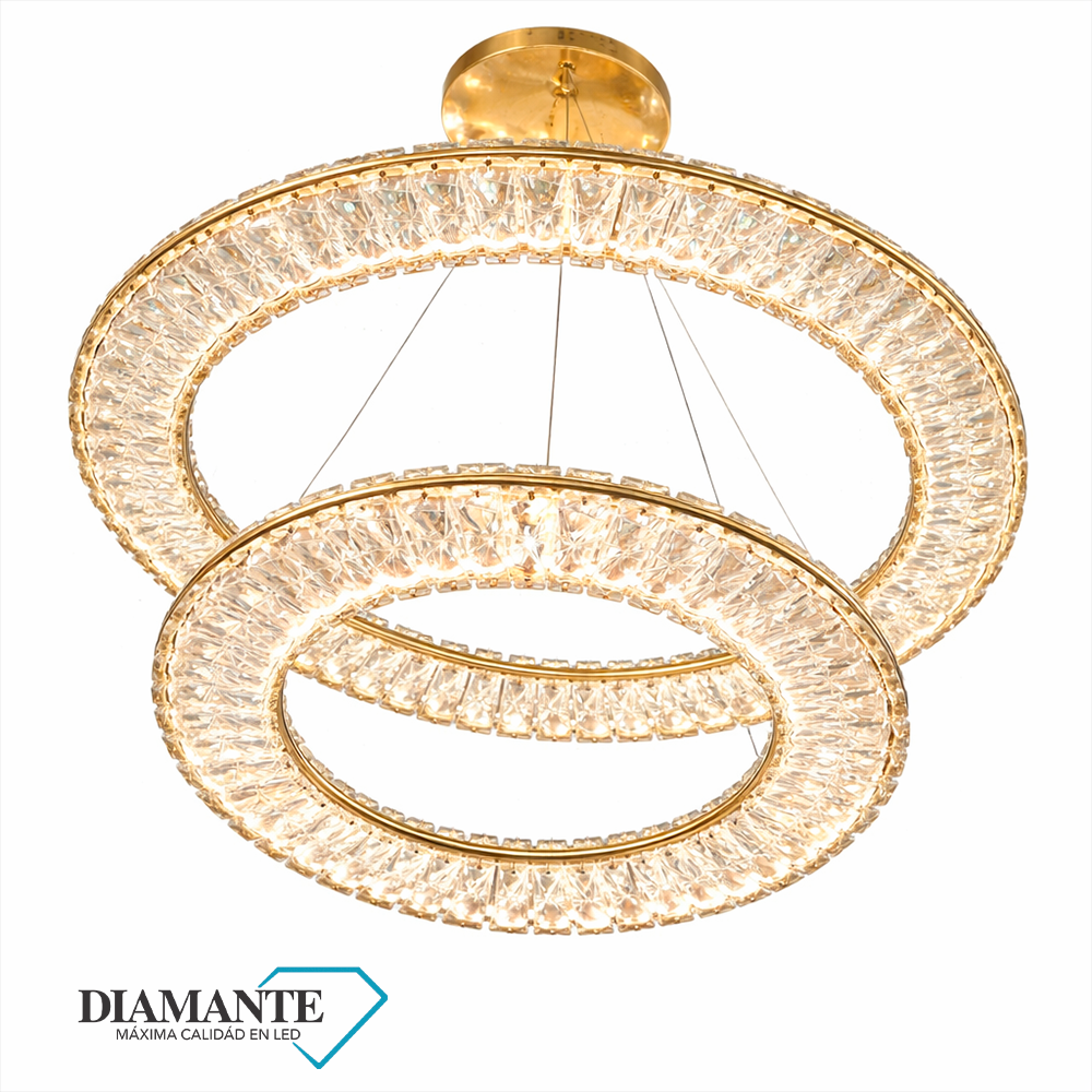 LUSTRE CRISTAL PENDENTE GOLD