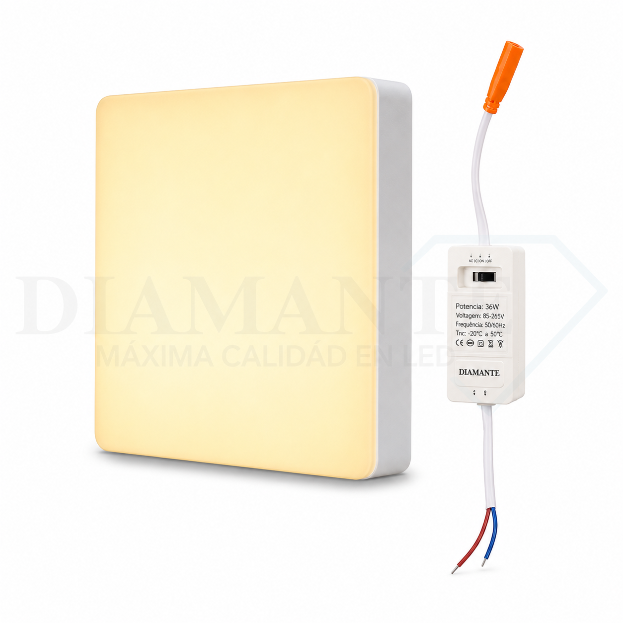 PLAFON DIAMANTE DM-4336S 36W -3CCT/CHAVE