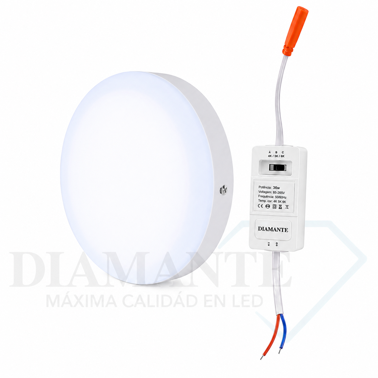 PLAFON DIAMANTE DM-4336R 36W -3CCT/CHAVE