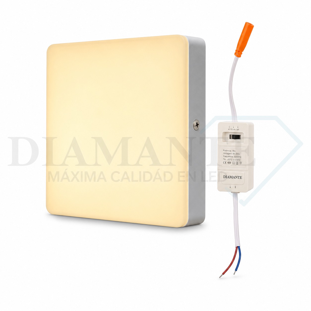 PLAFON DIAMANTE DM-4318S 18W -3CCT/CHAVE